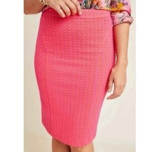 Anthropologie Maeve Textures Knit Pencil Length Knee Size M